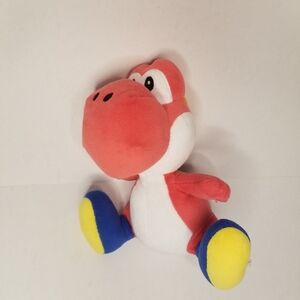 2018 Nintendo World Of Mario Super Mario 8 Inch Red Yoshi Turtle Plush EUC